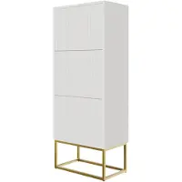 NADUVI Collection Schoenenkast Vesper | mdf wit 50x125x30 cm schoenenkasten | NADUVI