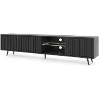 Selsey TV-Meubel Giulia | Design hout zwart 175x44x31 cm tv-meubels | NADUVI