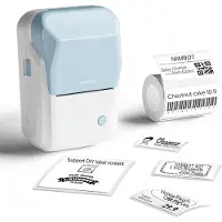 TIM. TIM Labelmaker met 1 Rol Starter Tape – Label Maker met Bluetooth – Thermische Labelprinter – IOS en Android – Print Breedte 20/50mm - Hemelblauw- 13cm x 6cm x 9cm;227g