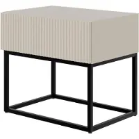 NADUVI Collection Nachtkastje Vesper | spaanplaat grijs 50x44x35.6 cm nachtkastjes | NADUVI