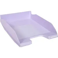 Exacompta COMBO MIDI Aquarel brievenbakje, voor documenten in A4+ formaat, stapelbaar, etikethouder, kunststof, mauve