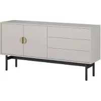 Selsey Stoon II – TV-meubel met 2 deuren en 3 lades - Taupe - 154 cm