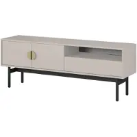 Selsey Stoon II – TV-meubel met 1 lade en 1 open vak - Taupe - 154 cm