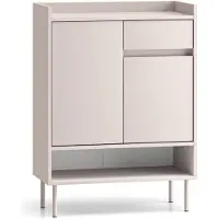 Selsey DIOCE – Schoenenkast met vakken en lade, greige, 70 cm