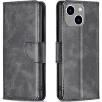 Mobigear Telefoonhoesje geschikt voor Apple iPhone 15 Plus Hoesje | Excellent Bookcase Portemonnee | Pasjeshouder voor 3 Pasjes | Telefoonhoesje voor Pinpas / OV Kaart / Rijbewijs - Zwart