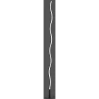 JUST LIGHT LED-vloerlamp Wave, zwart, Woon-/ Eetkamer, metaal, Modern, LED vloerlamp