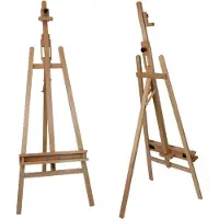 TIM. TIM Atelierezel – Schildersezel Voor Volwassenen En Kinderen - Verstelbare Driepootezel - Veldezel - Studio ezel - Tafelezel – Workstation - Bruin - 17cm x 66cm x 170cm
