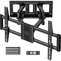 TIM. TIM TV Beugel Draaibaar en Kantelbaar - TV Beugel Draaibaar - TV Beugel Kantelbaar - 37 tot 80 Inch - tot 35 kg- Zwart- 45cm x 29cm x 8cm