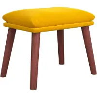 vidaXL Voetenbank 45x29,5x35 cm fluweel mosterdgeel