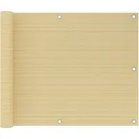 vidaXL Balkonscherm 75x600 cm HDPE beige