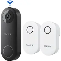 Reolink Bedrade 2K 5MP Wifi Videodeurbel - Dual-Band, Lokale Opslag, Tweeweg-Audio, Slimme Detectie, Snel Antwoord - Geen Maandelijkse Kosten - 2 Chimes Inbegrepen