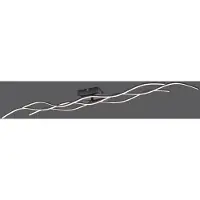 Leuchtendirekt LED-plafondlamp Wave, zwart, Woon-/ Eetkamer, metaal, Modern, LED plafondlamp