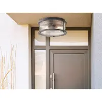Kichler LED Plafond Buitenlamp Ashland Bay | 1X E27 Max 60W | IP44 | Dimbaar | Weathered Zinc