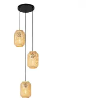 QAZQA Oosterse hanglamp bamboe 3-lichts - Yvonne