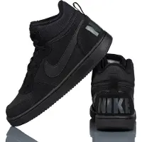 Nike Court Borough Mid Kinderschoenen - Zwart | Maat 35.5