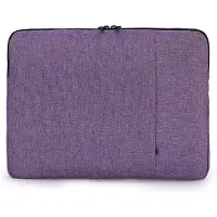 VHV - Laptoptas - Laptop sleeve 15 inch met accessoirevak - Waterafstotend, licht en beschermend - Voor werk, studie en reizen - Paars