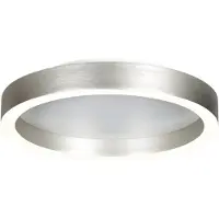 Steinhauer Design plafondlamp Ringlux geborsteld metaal Ø 30cm