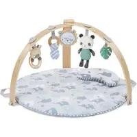 Ingenuity Cosy Spot Olifant - Opvouwbare Baby Speelmat - Omkeerbaar Kussen Houten Speelboog Spiegel (1 stuk)
