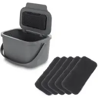 Practic Mini Bini - Prullenbak - Bioafvalbak - inhoud 4,5 liter -5 filters - grijs