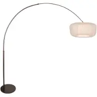 Steinhauer Booglamp Vela Lino 4762CA cacao met beige-crème textiel kap