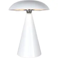Anne Light & Home Tafellamp Mush 4856W - glanzend witte oplaadbare sfeermaker