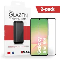 BMAX 2-pack Samsung Galaxy A56 - Screenprotector - Glass - Full Cover 2.5D - Black