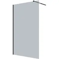 Vente-unique Inloopdouchewand MALIKA - 120 x 200 cm - Grijs gerookt glas