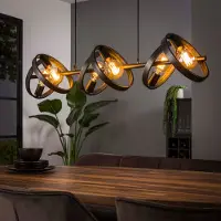 Lyora Ringen hanglamp eettafel Hover charcoal - Ø 26cm
