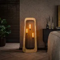 Lyora Houten vloerlamp Bray 3x E27 - Mangohout
