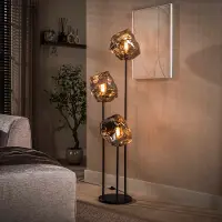 Lyora Moderne vloerlamp Rock 3-lichts - chroom glas