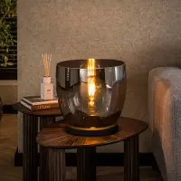 Lyora Vloerlamp smoke glas UP Ø 33cm - 32cm hoog