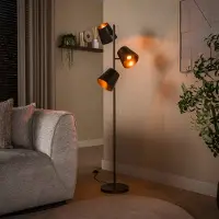 Lyora Rustieke vloerlamp Kinetic 167cm - urban bruin