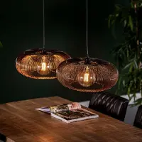 Lyora 2-lichts hanglamp Copper Ø 43cm - zwart nikkel