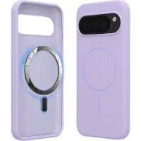 Kwmobile Telefoonhoesje voor Google Pixel 10 / Pixel 10 Pro - Hoes met siliconen randen en magnetische achterkant compatibel met MagSafe, in lavendel