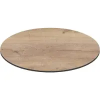 Oviala - Ronde HPL tuintafel 70 cm naturel eiken - Opera