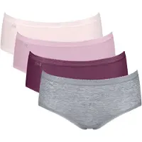Sloggi Slip 'Basic+' grijs gemêleerd / rosa / donkerroze / natuurwit