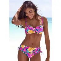 LASCANA Bikinibroek azuur / groen / oranje / fuchsia