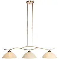 Steinhauer Glazen hanglamp Anthea, dimbaar, brons / oud-messing, Woon-/ Eetkamer, metaal, hanglamp
