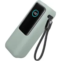Kwmobile Siliconen powerbank hoes voor Anker Power Bank 25000mAh (A1695H11) case - battery case - Powerbank beschermhoes in pastelgroen