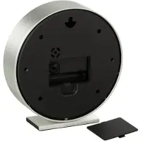J-Line klok Wereldkaart - glas - wit/zwart - 2 stuks