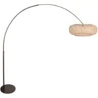 Steinhauer Booglamp Maze Natural 4768CA cacao met bamboe kap Ø60 cm