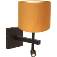 Steinhauer Wandlamp Stang 4870CA met gouden velours kap en leeslicht