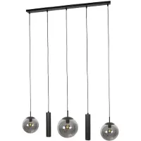 Steinhauer Design hanglamp Bollique 5-lichts zwart
