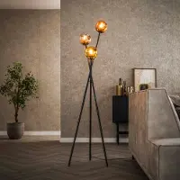 Lyora Tripod vloerlamp Molecule met glazen bollen