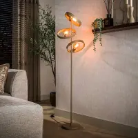 Lyora Ringen vloerlamp Hover 155cm hoog - zand