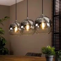 Lyora 3l Hanglamp Bubble Met Zilver Fading Glas