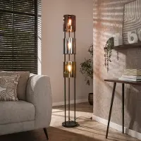 Lyora Glazen vloerlamp Lucente gekleurd glas - 3x E27