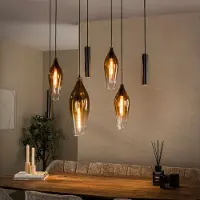 Lyora Stijlvolle hanglamp Cocoon met fading glas