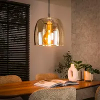 Lyora Glazen hanglamp Drift Ø 35cm - amber glas