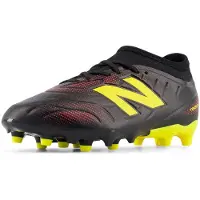 New Balance Tekela V5 Team Low Gras Voetbalschoenen (FG) Kids Zwart Geel Rood